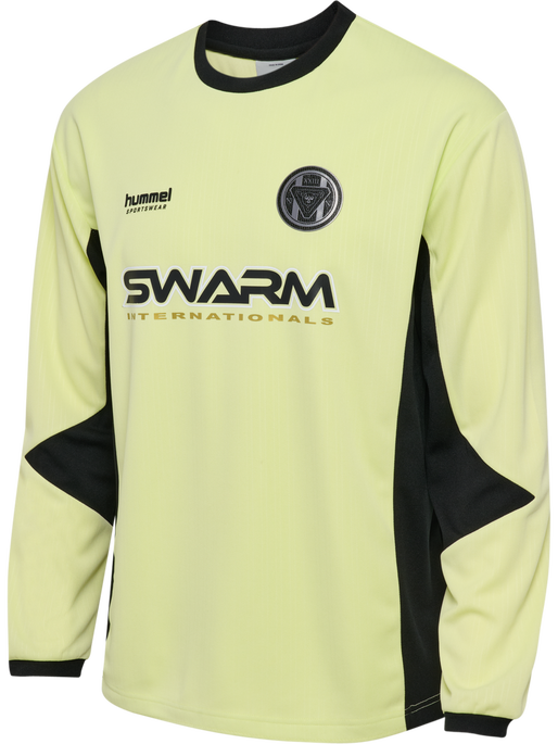 hmlLOOSE FB JERSEY L/S TOPSCORER, SHADOW LIME, packshot