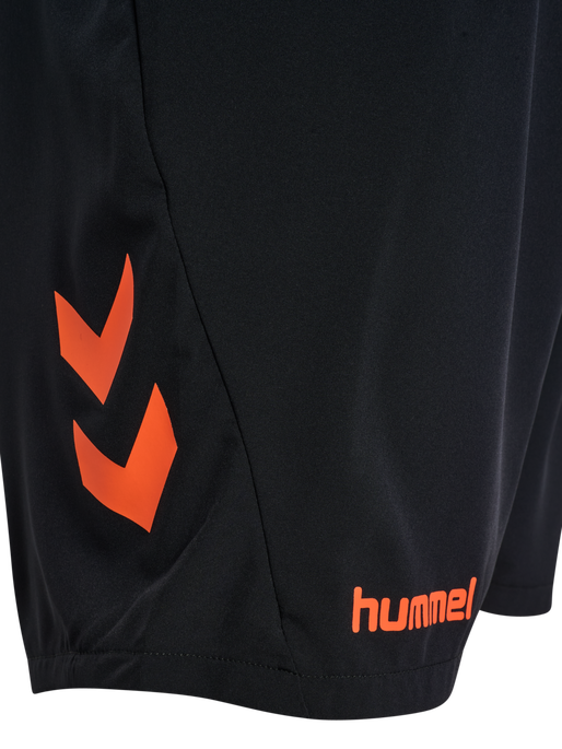 hmlBLAZE PRO TRAINING SHORTS KIDS, BLACK/ORANGE, packshot