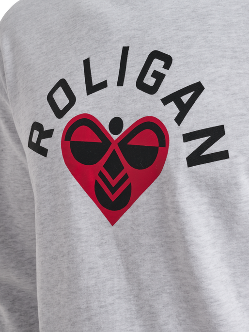 hmlROLIGAN SWEATSHIRT, LIGHT GREY MELANGE, packshot