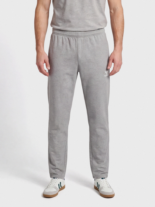 hmlMOVER COTTON PANTS, GREY MELANGE, model
