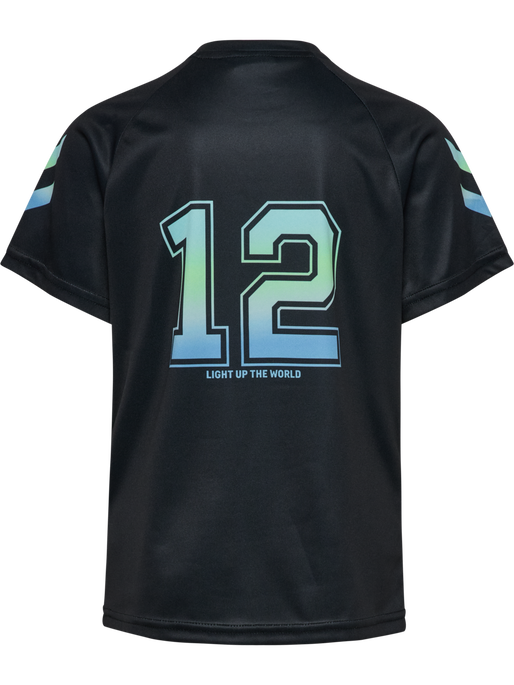 hmlSHIMMER T-SHIRT S/S, BLACK, packshot
