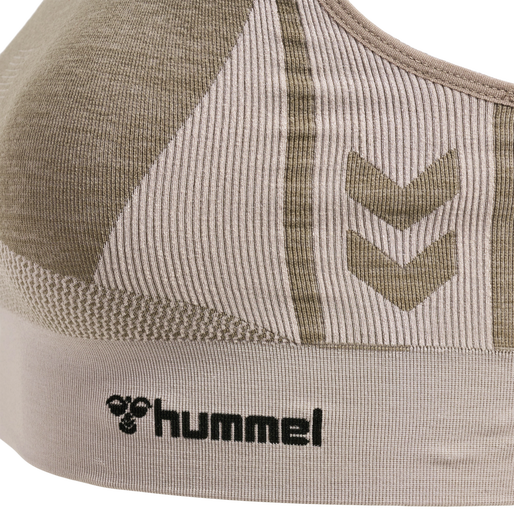 hmlCLEA SEAMLESS  SPORTS TOP, CHATEAU GRAY/DRIFTWOOD MELANGE, packshot