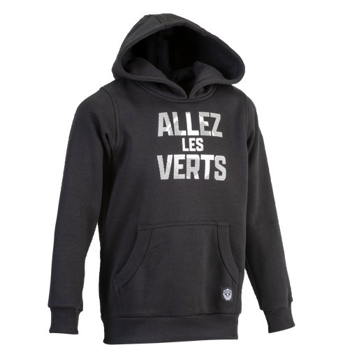 ASSE ALLEZ LES VERTS HOODIE KIDS, BLACK, packshot