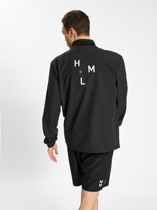 hmlCOURT WOVEN JACKET, BLACK, model