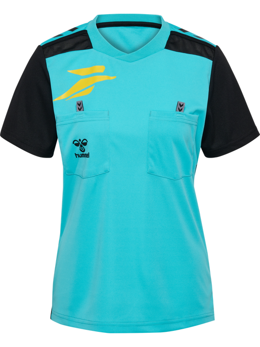 FFHB NEW REFEREE JERSEY S/S WO, SCUBA BLUE WO SPONSOR FFHB NEW REFEREE JERSEY S/S WO, SCUBA BLUE WO SPONSOR, packshot