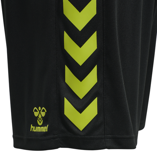 hmlCORE XK POLY SHORTS, BLACK/LIME POPSICLE hmlCORE XK POLY SHORTS, BLACK/LIME POPSICLE, packshot