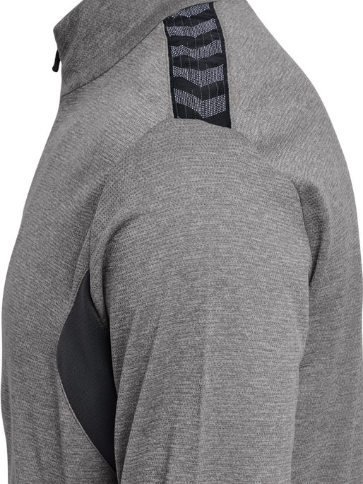 hmlAUTHENTIC PL ZIP JACKET, GREY MELANGE hmlAUTHENTIC PL ZIP JACKET, GREY MELANGE, packshot