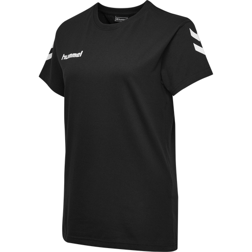 HMLGO COTTON T-SHIRT WOMAN S/S, BLACK, packshot