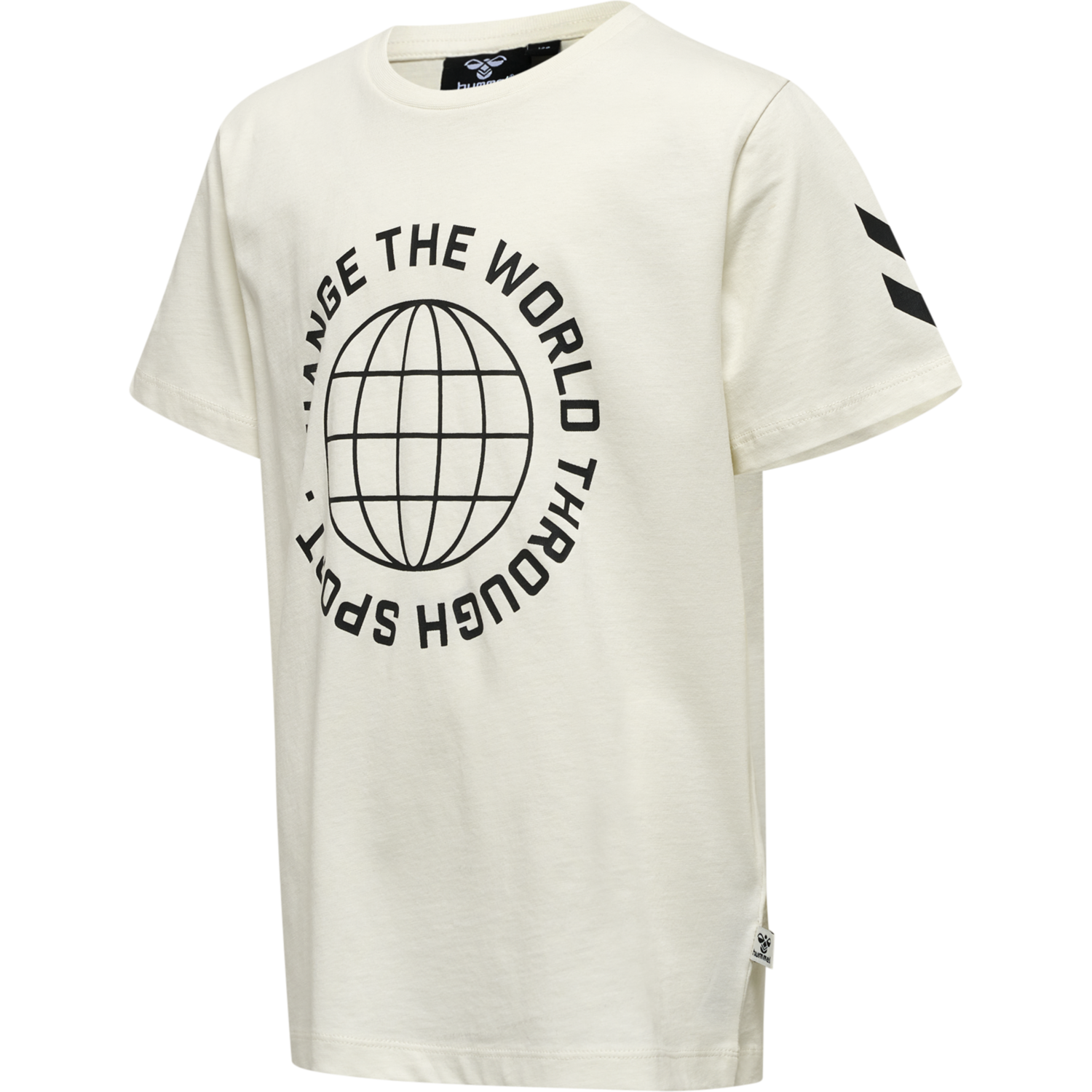 hmlGLOBAL T-SHIRT S/S, MARSHMALLOW, packshot