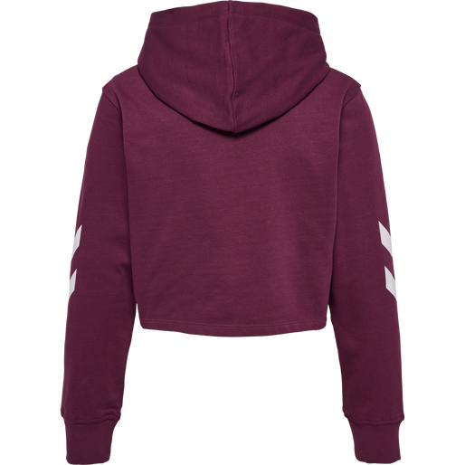 hmlLEGACY WOMAN CROPPED HOODIE, GRAPE WINE, packshot