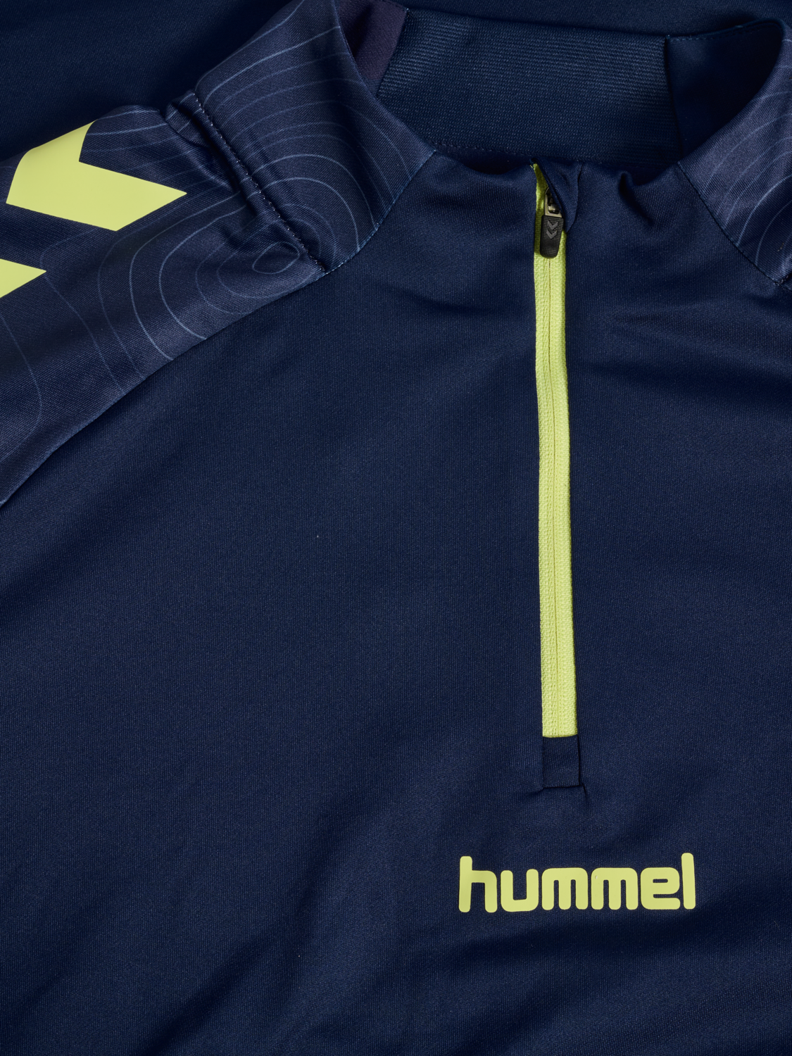hmlBLAZE 2.0 TRAINING HALF ZIP, MARINE/SHADOW LIME, packshot