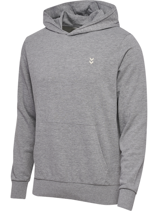 hmlPULSE SWEAT HOODIE, GREY MELANGE, packshot