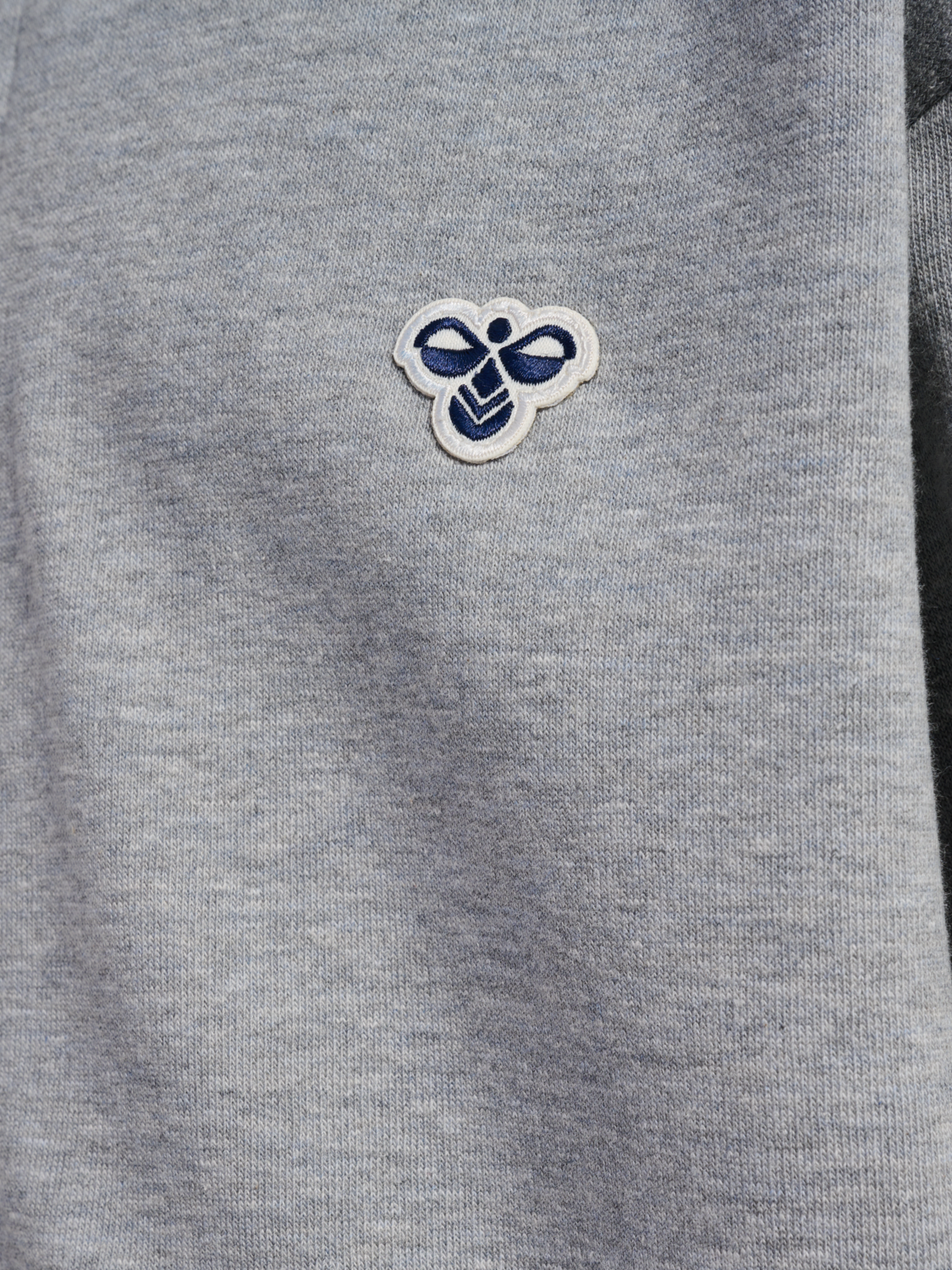 hmlJR LOOSE ZIP HOODIE BEE, GREY MELANGE, packshot