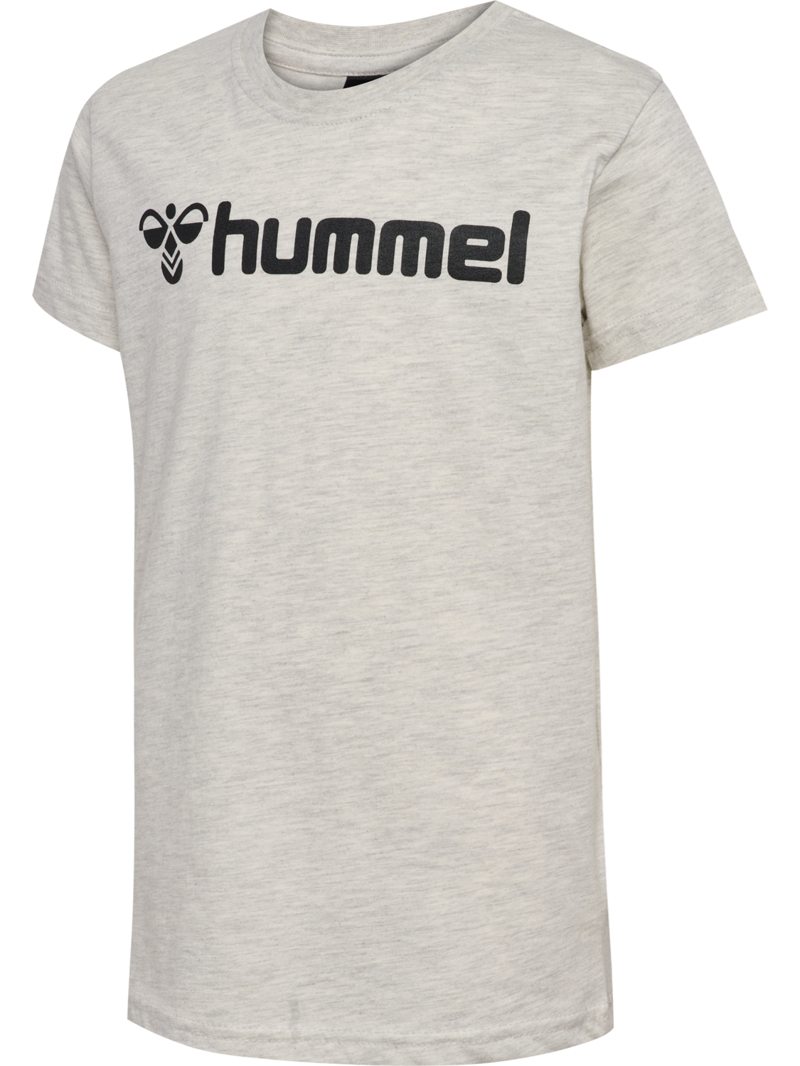 hmlMOVER COTTON T-SHIRT S/S KIDS, EGRET MELANGE, packshot