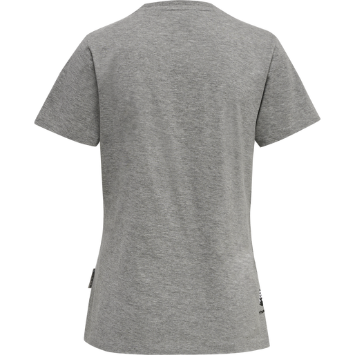hmlMOVE GRID COTTON T-SHIRT S/S WOM, GREY MELANGE, packshot