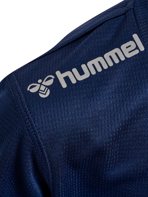 hmlRUN JERSEY S/S KIDS, BLACK IRIS, packshot