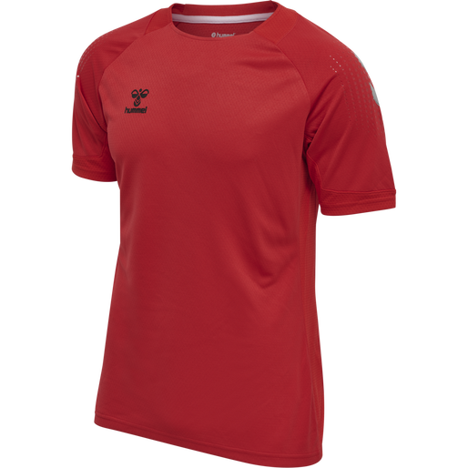 hmlLEAD S/S POLY JERSEY, TRUE RED hmlLEAD S/S POLY JERSEY, TRUE RED, packshot