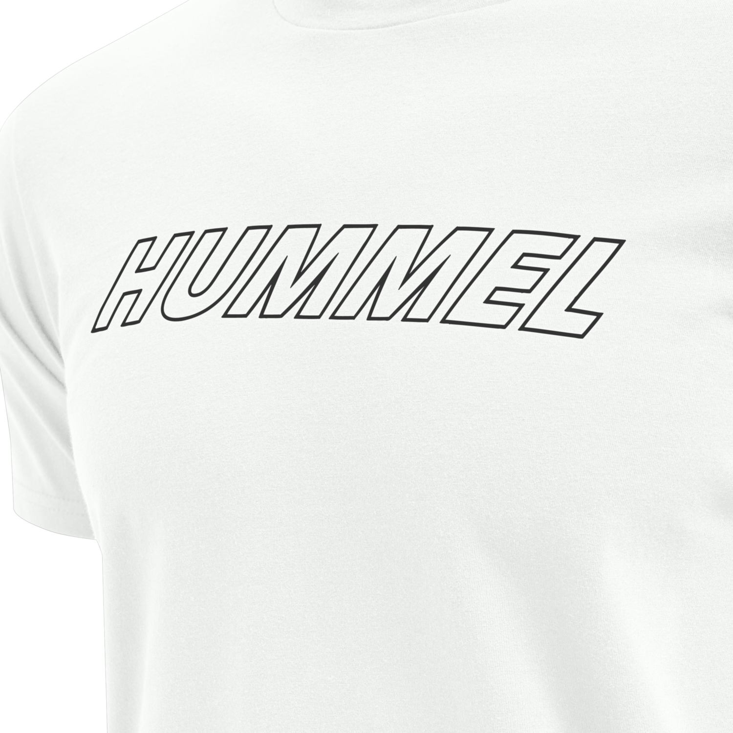 hmlTE CALLUM COTTON T-SHIRT, WHITE/ASPHALT, packshot