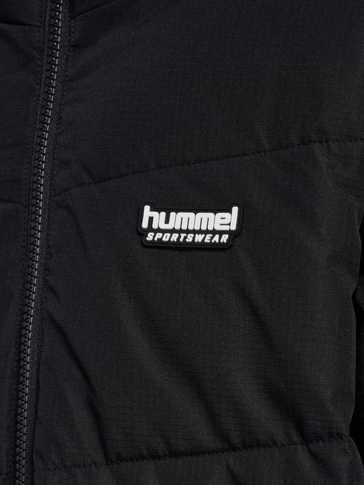 hmlJR PUFFER LONG JACKET, BLACK hmlJR PUFFER LONG JACKET, BLACK, packshot