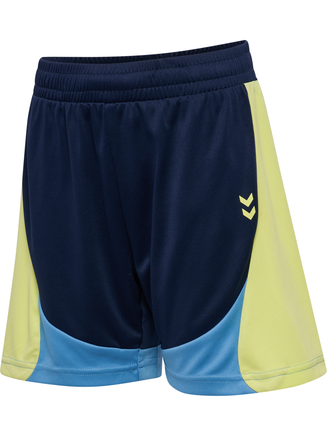 hmlJR GOAL BLOCK SHORTS, DRESS BLUES, packshot