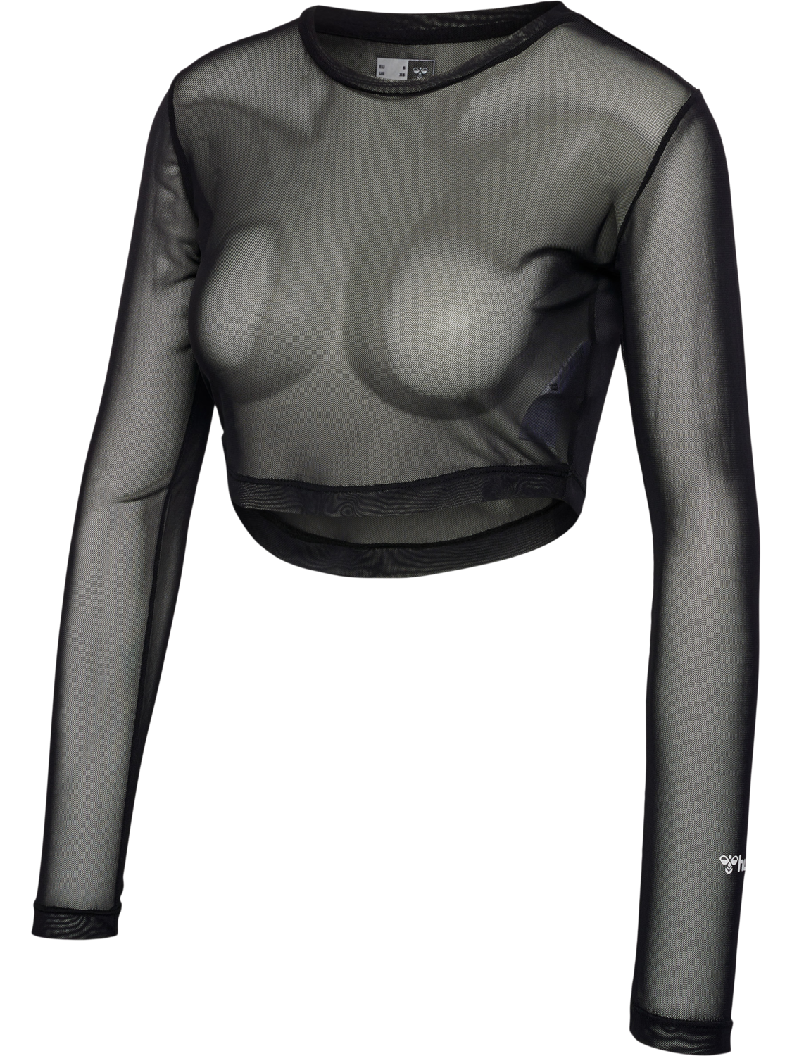 hmlMT FIERCE MESH T-SHIRT L/S, BLACK, packshot