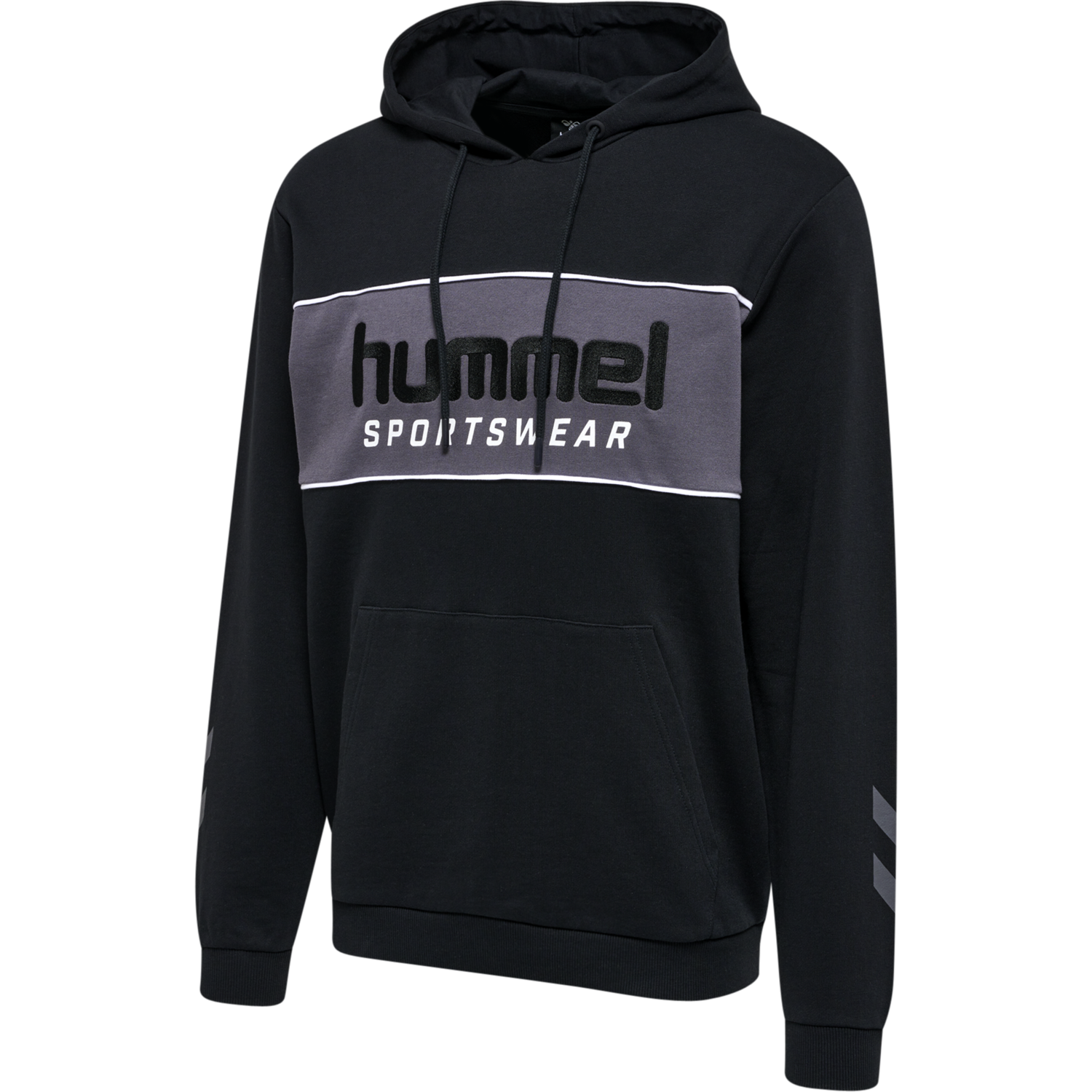 hmlLGC JULIAN HOODIE, BLACK, packshot