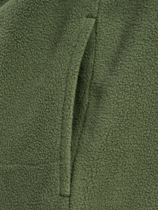 hmlJR FLEECE ZIP JACKET, OLIVINE, packshot