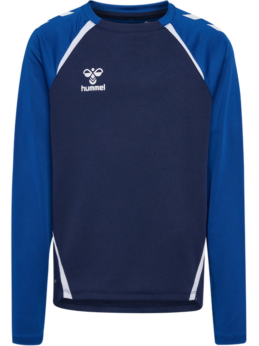 hmlLEAD 2.0 CREW SWEAT KIDS, MARINE/TRUE BLUE hmlLEAD 2.0 CREW SWEAT KIDS, MARINE/TRUE BLUE, packshot