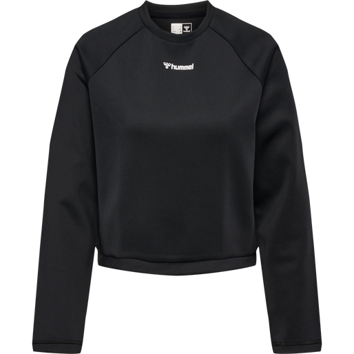 hmlMT KALU SHORT SWEATSHIRT, BLACK, packshot
