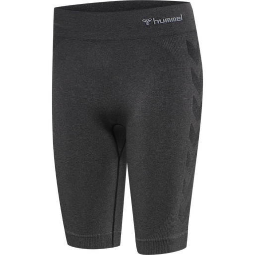 hmlCI SEAMLESS CYCLING SHORTS, BLACK MELANGE, packshot