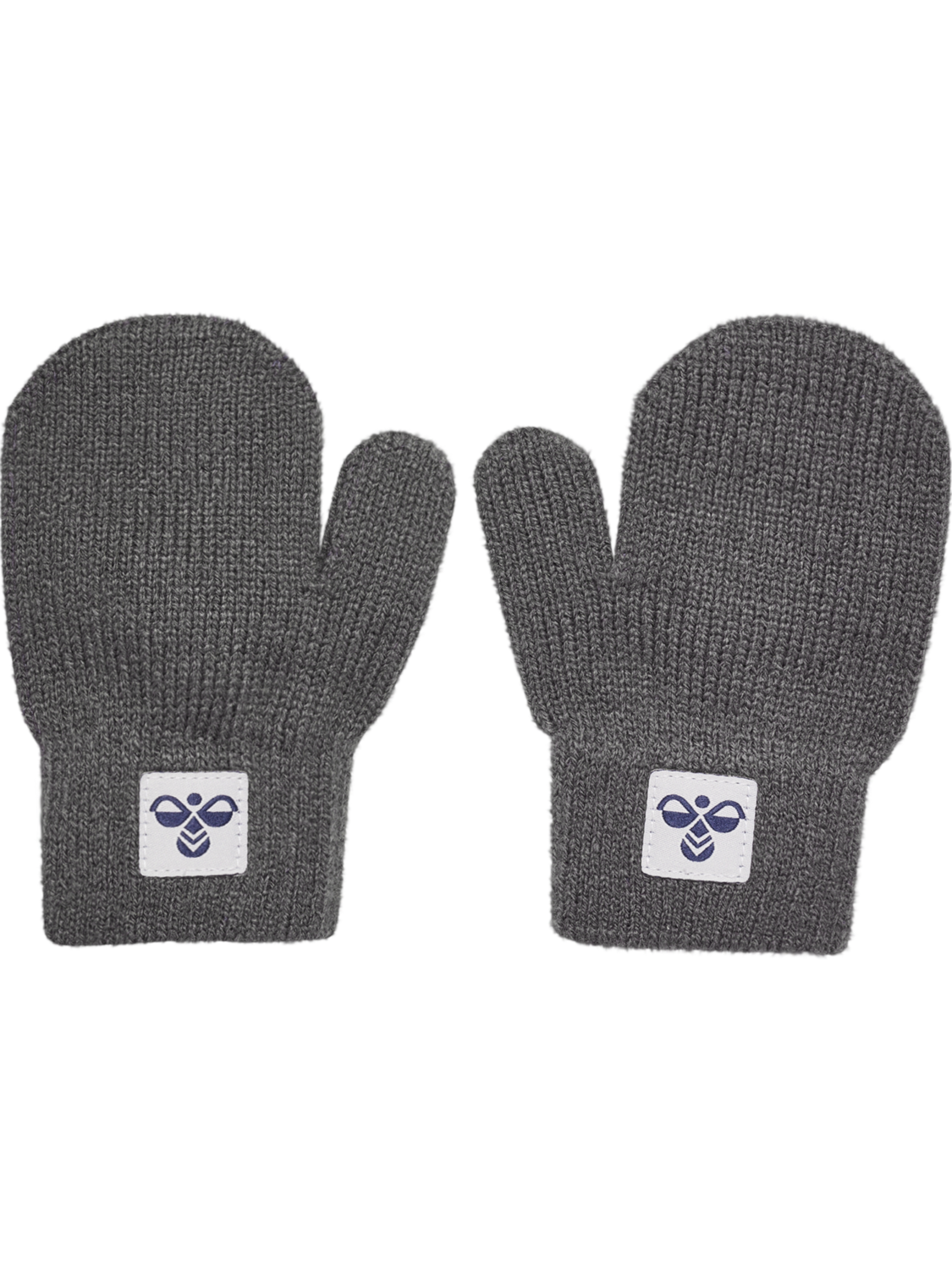 hmlMINI KNIT MITTENS 2-PACK, DARK GULL GRAY, packshot