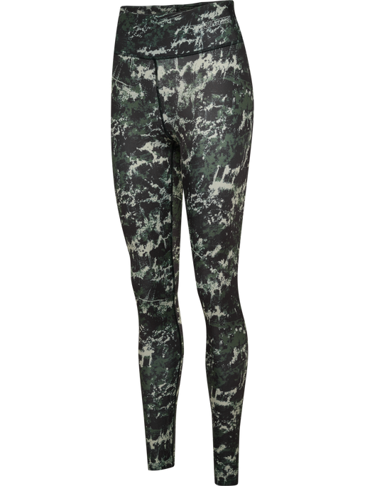 hmlTE TWIST AOP MID WAIST TIGHTS, CLIMBING IVY, packshot