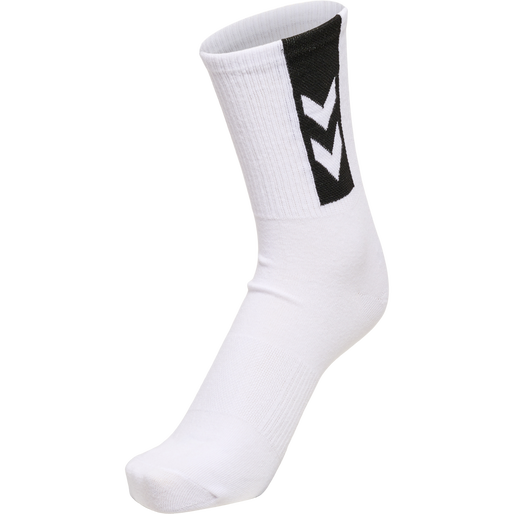 hmlLEGACY CHEVRON 3-PACK SOCKS, WHITE/MOON ROCK/WHITE, packshot