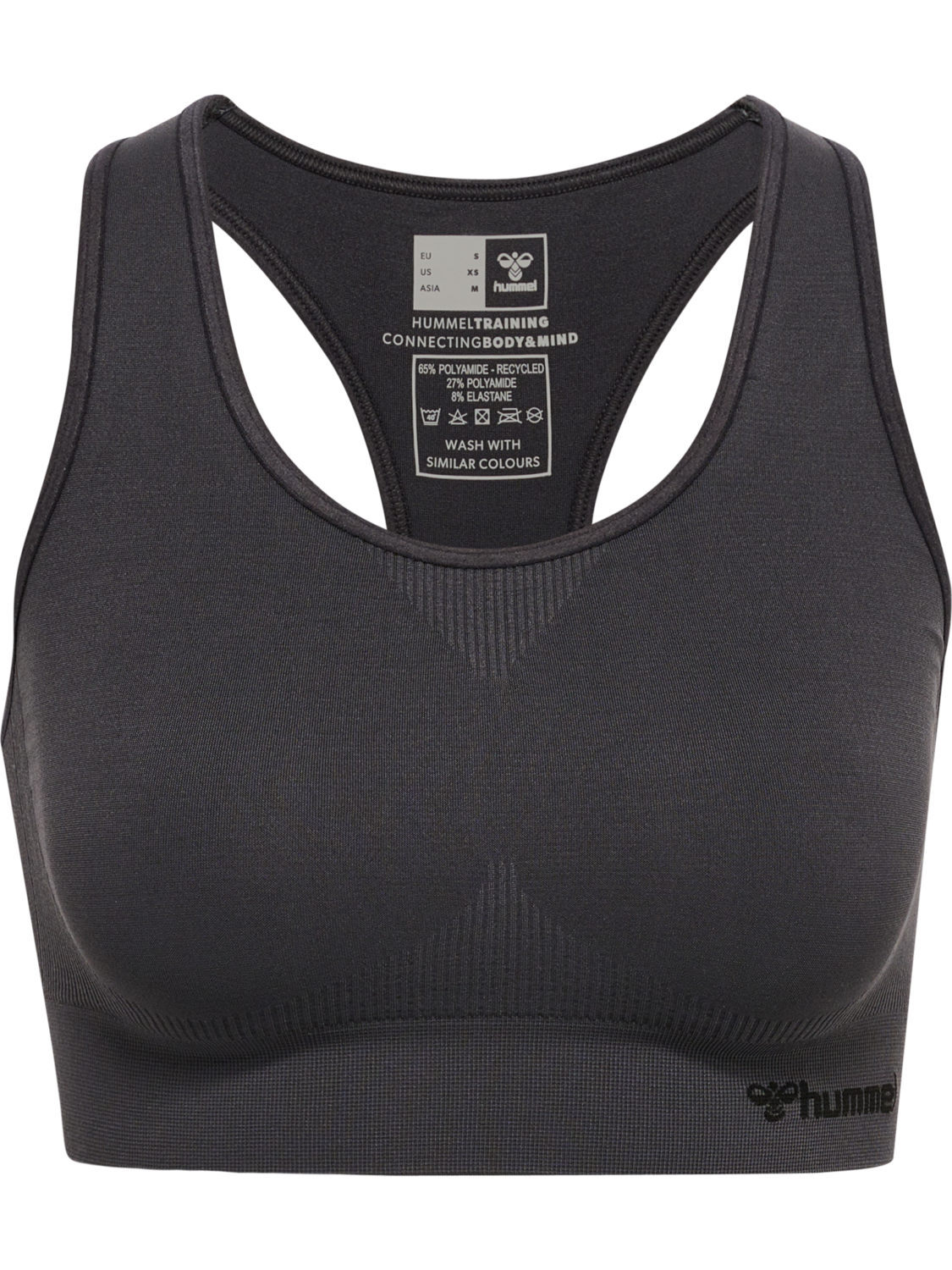 hmlTIF SEAMLESS SPORTS TOP, ASPHALT, packshot
