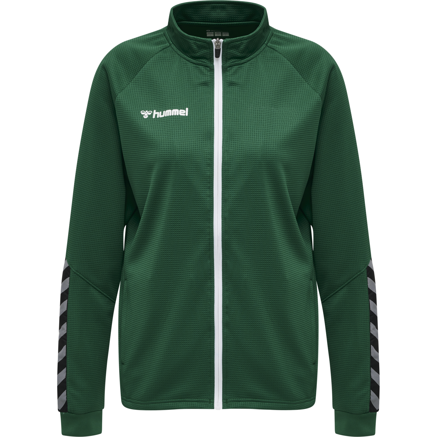 hmlAUTHENTIC WOMEN POLY ZIP JACKET, EVERGREEN, packshot