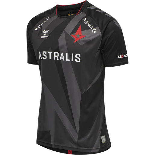 ASTRALIS 20/21 GAME JERSEY S/S_KIDS, BLACK W/LOGO, packshot