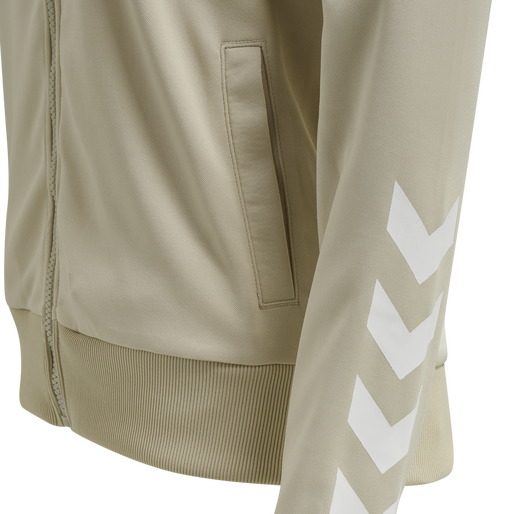 hmlLEGACY POLY WOMAN ZIP JACKET, PUMICE STONE, packshot