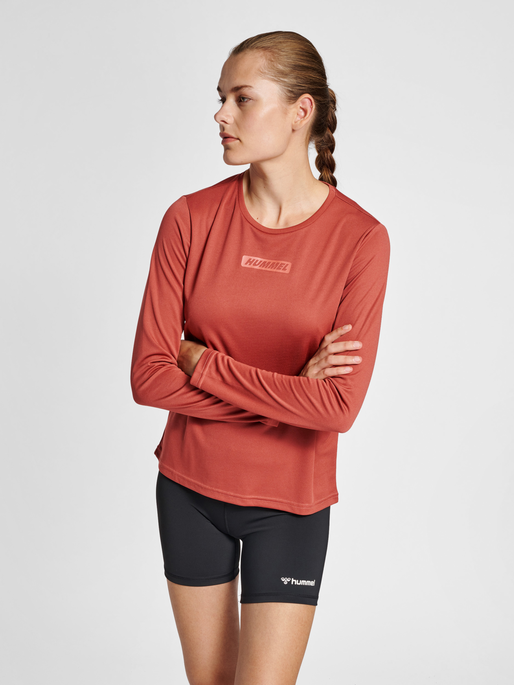 hmlTE TOLA T-SHIRT L/S, APPLE BUTTER, model