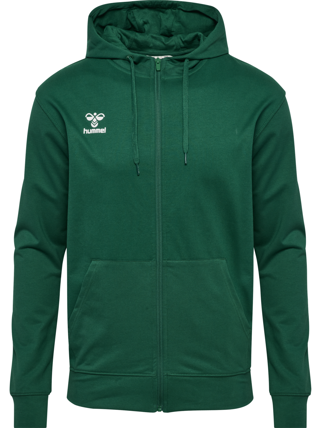 hmlGO 2.0 CHEVRON ZIP HOODIE, EVERGREEN, packshot