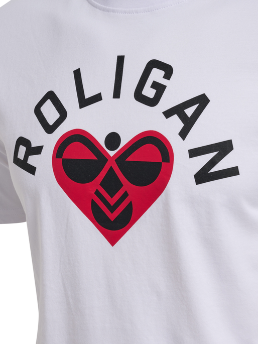hmlROLIGAN COTTON T-SHIRT, WHITE hmlROLIGAN COTTON T-SHIRT, WHITE, packshot