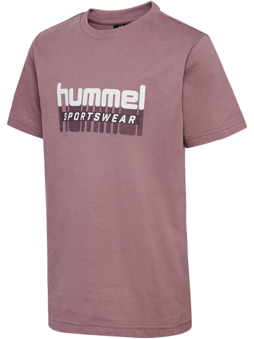 hmlTUKAS T-SHIRT S/S 2-PACK, TWILIGHT MAUVE/MARSHMALLOW, packshot