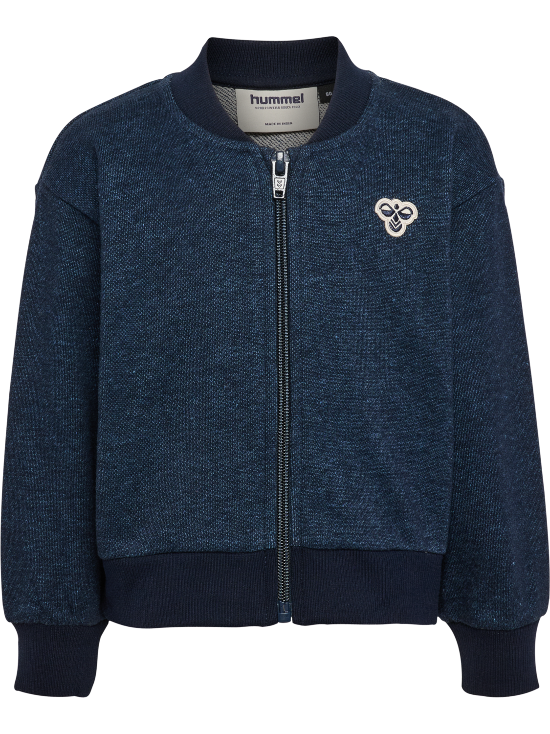 hmlMINI LOOSE DNM ZIP JACKET BEE, DRESS BLUES, packshot