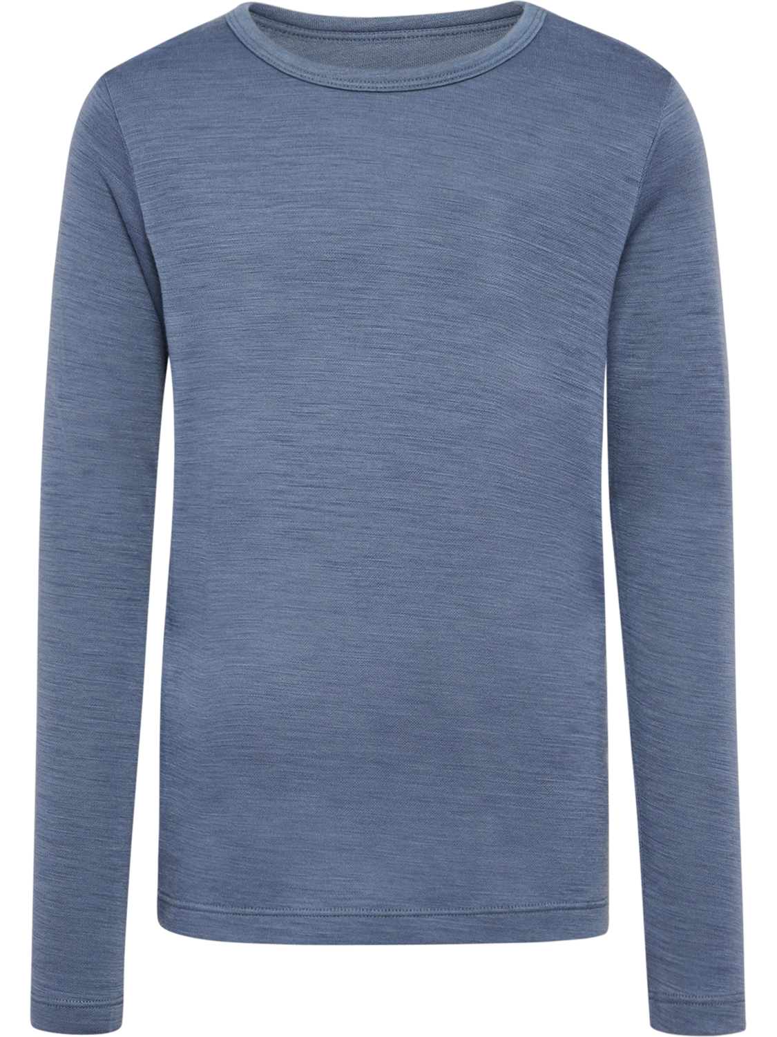 hmlJR WOOL T-SHIRT L/S, FLINT STONE, packshot