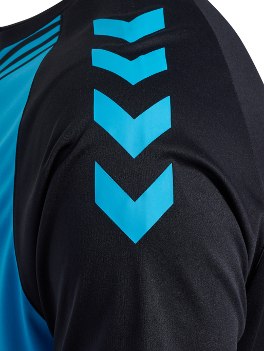 hmlGRAPHIC UNIVERSE JERSEY S/S, BLACK/NEON BLUE hmlGRAPHIC UNIVERSE JERSEY S/S, BLACK/NEON BLUE, packshot
