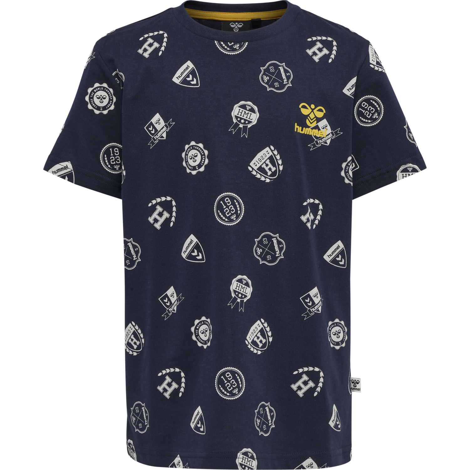 hmlART T-SHIRT S/S, BLACK IRIS, packshot