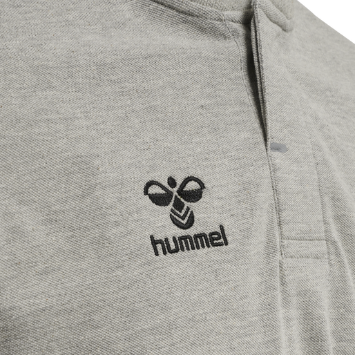 hmlMOVE GRID POLO, GREY MELANGE, packshot