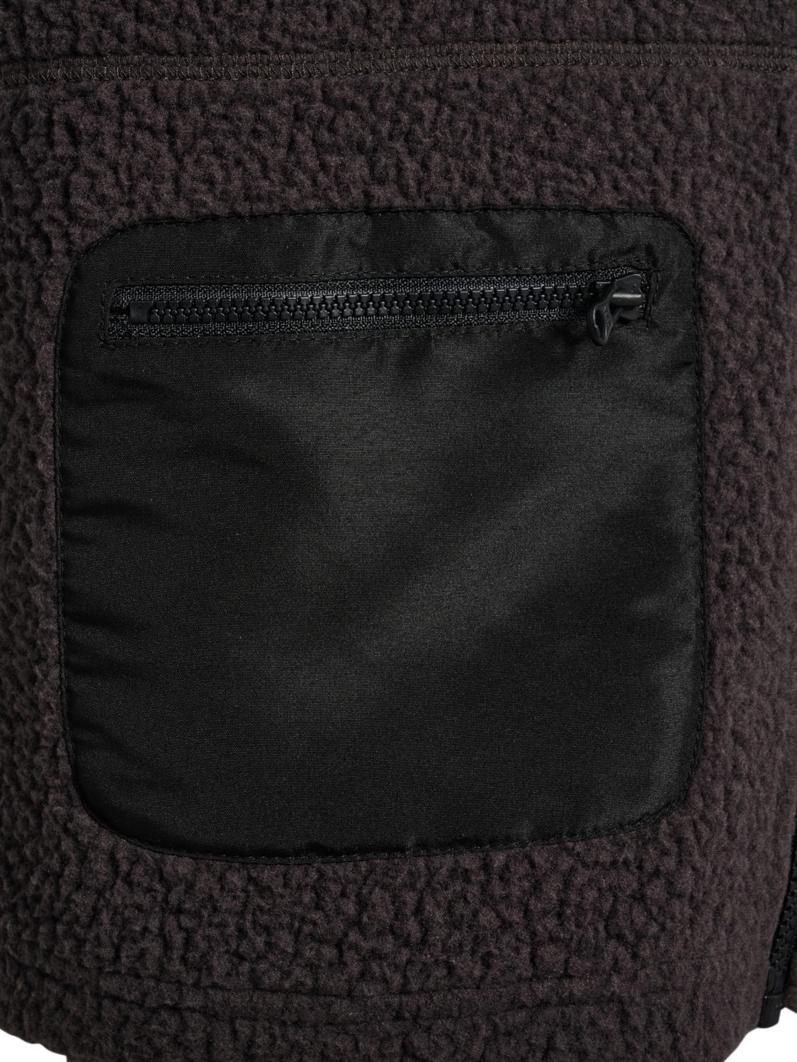 hmlJR MARTINI FLEECE ZIP VEST, CHOCOLATE TORTE, packshot