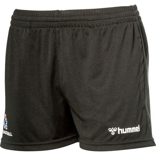 FFHB REFEREE POLY SHORTS WOMAN, BLACK W/LOGO FFHB REFEREE POLY SHORTS WOMAN, BLACK W/LOGO, packshot