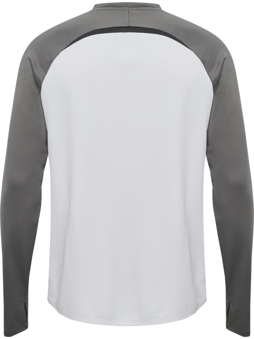 hmlLEAD 2.0 CREW SWEAT, WHITE/STEEL GRAY, packshot