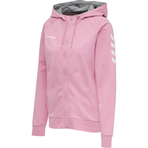 HMLGO COTTON ZIP HOODIE WOMAN, COTTON CANDY, packshot